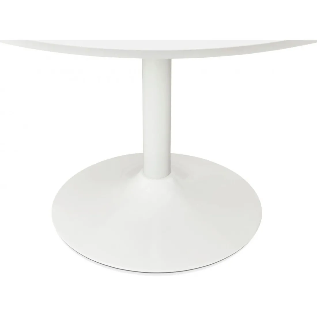 Table en bois ronde blanche EMMA