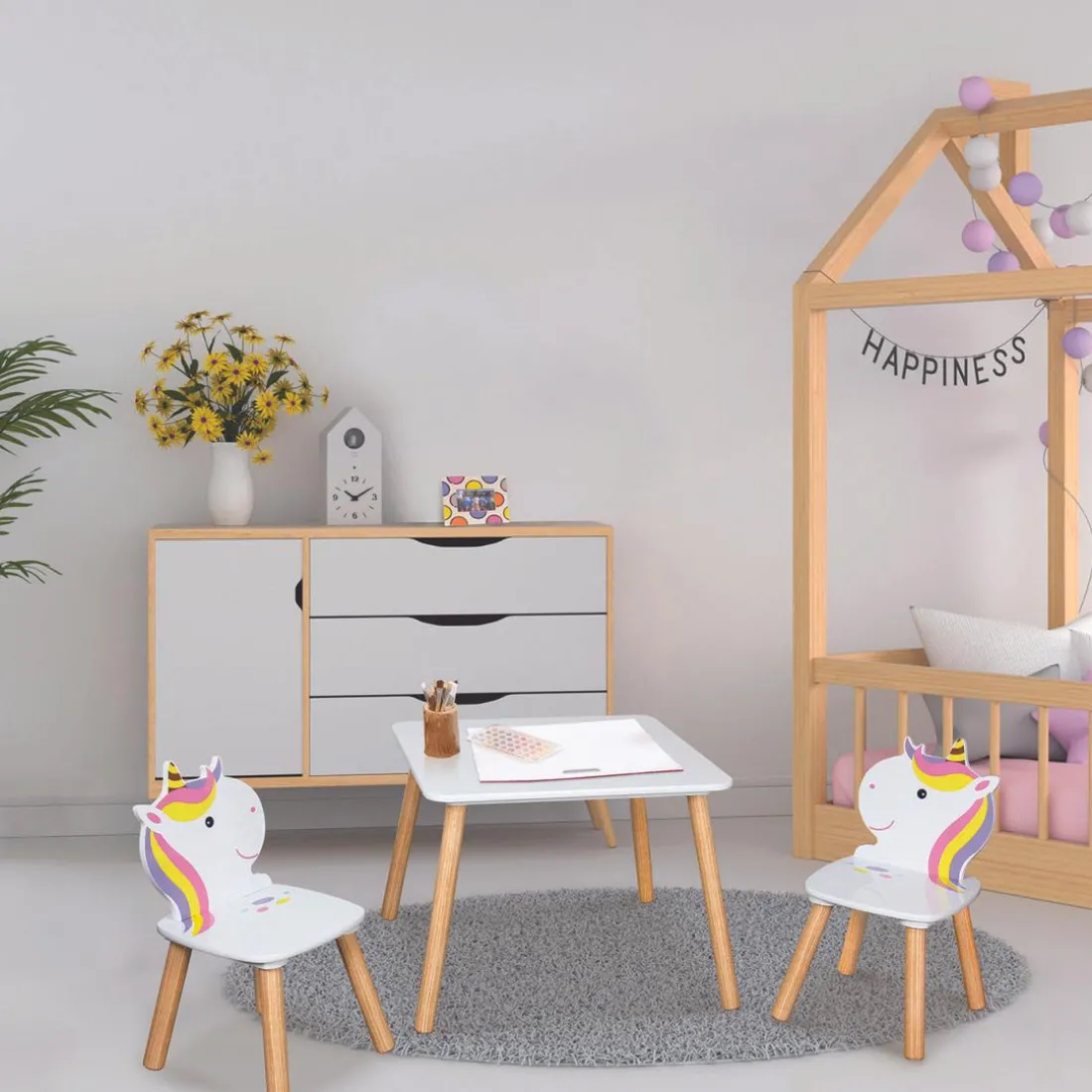 Table Et 2 Chaises Licorne Lily
