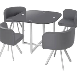 Table Et Chaises 90 Gris CHESS