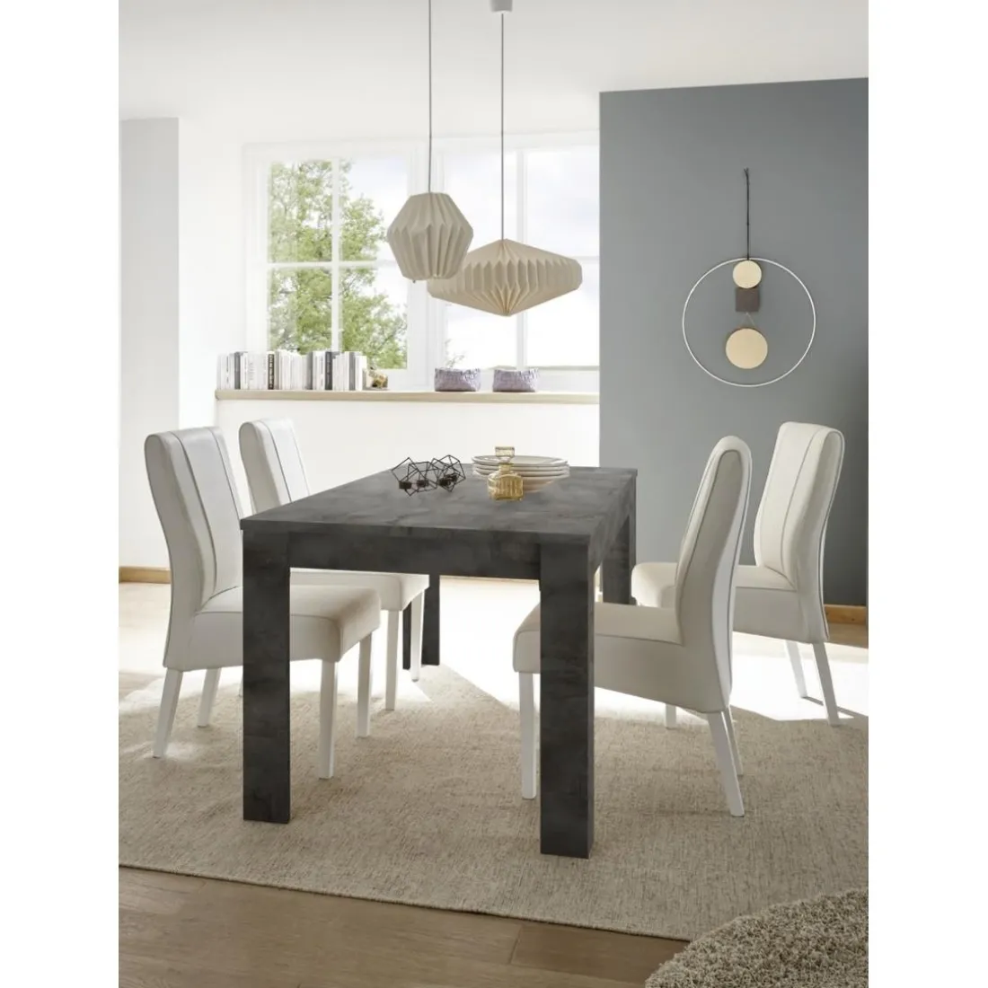Table extensible 180x90cm URBINO oxyde