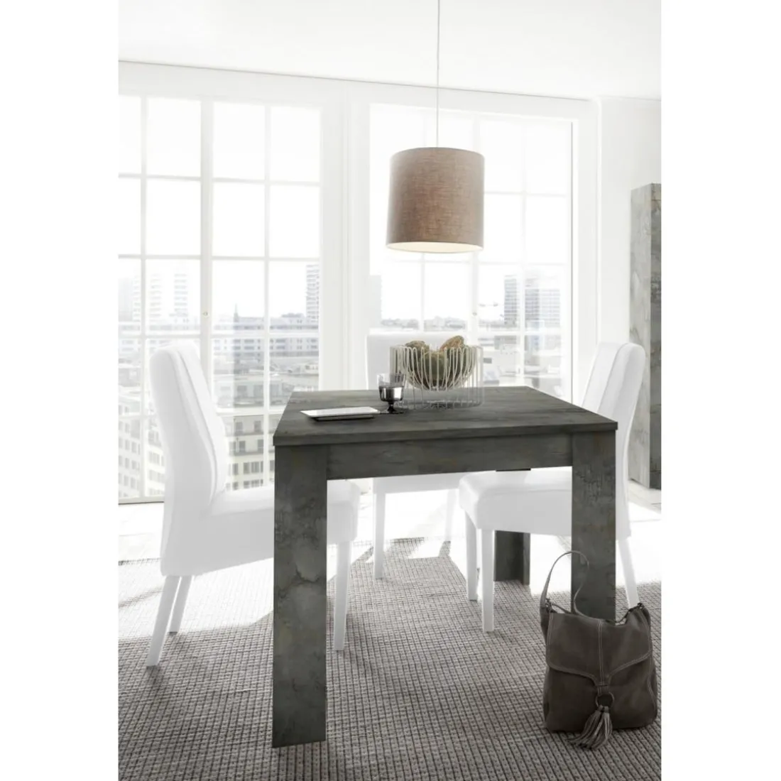 Table extensible 180x90cm URBINO oxyde
