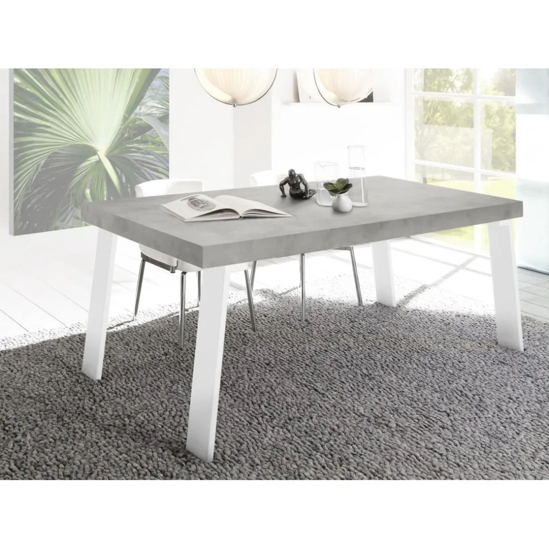 Table fixe PALMA avec pieds en fer