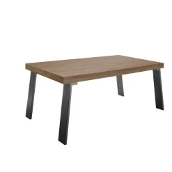 Table fixe PALMA avec pieds en fer MERCURE gris