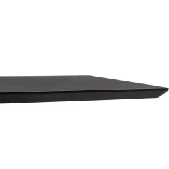 Table haute design 'MAMBO BAR' noire avec pied en métal brossé