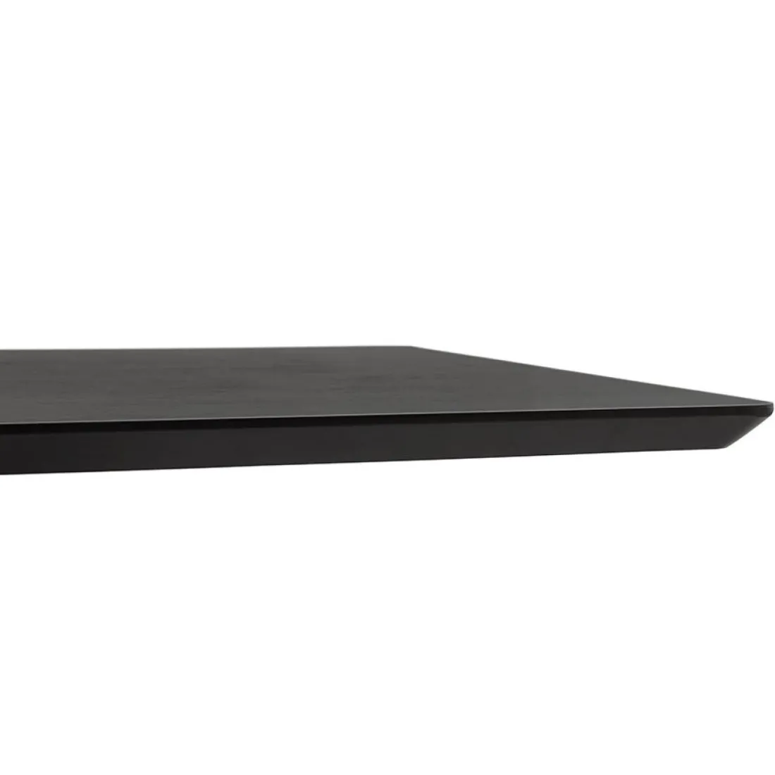 Table haute design 'MAMBO BAR' noire avec pied en métal brossé