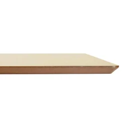 Table haute design 'MAMBO BAR' en bois naturelle avec pied en métal brossé
