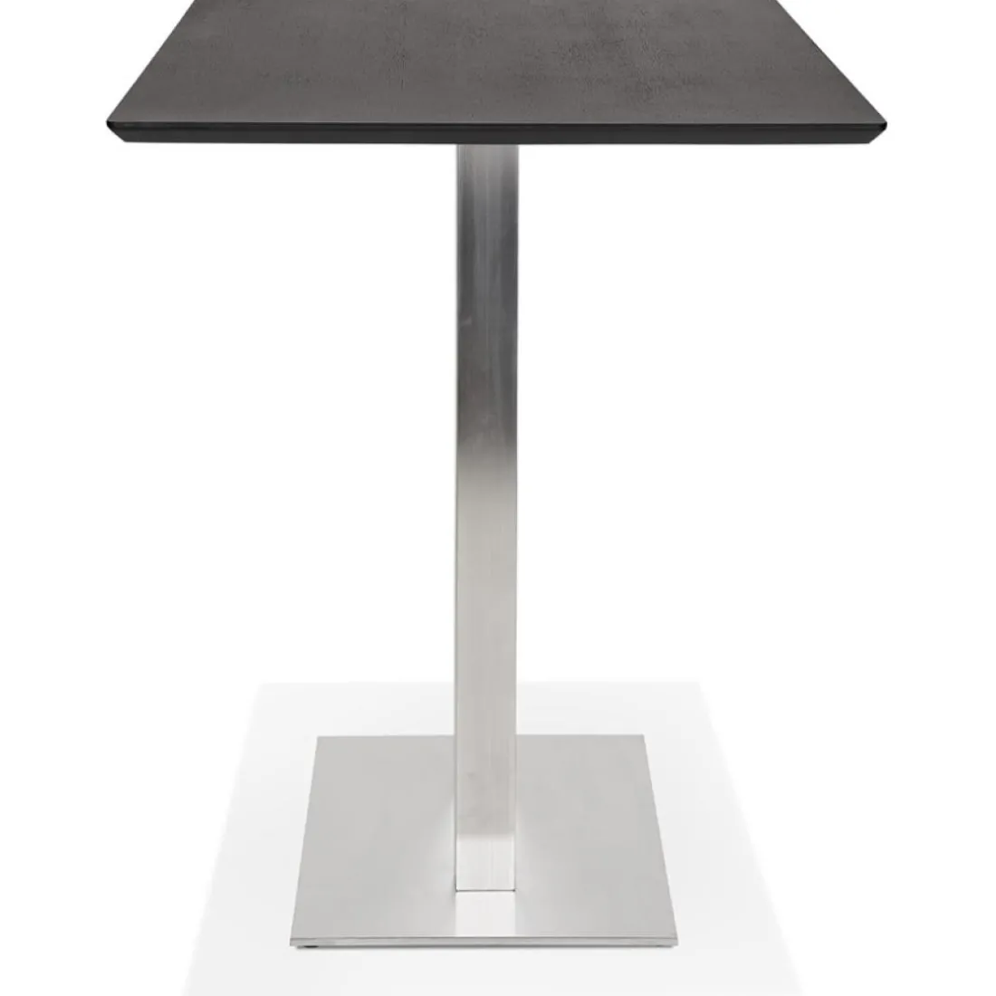 Table haute design 'MAMBO BAR' noire avec pied en métal