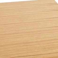 Table haute design 'MAMBO BAR' en bois finition naturelle avec pied en métal brossé