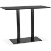 Table haute design 'ZUMBA BAR' noire avec pied en métal noir