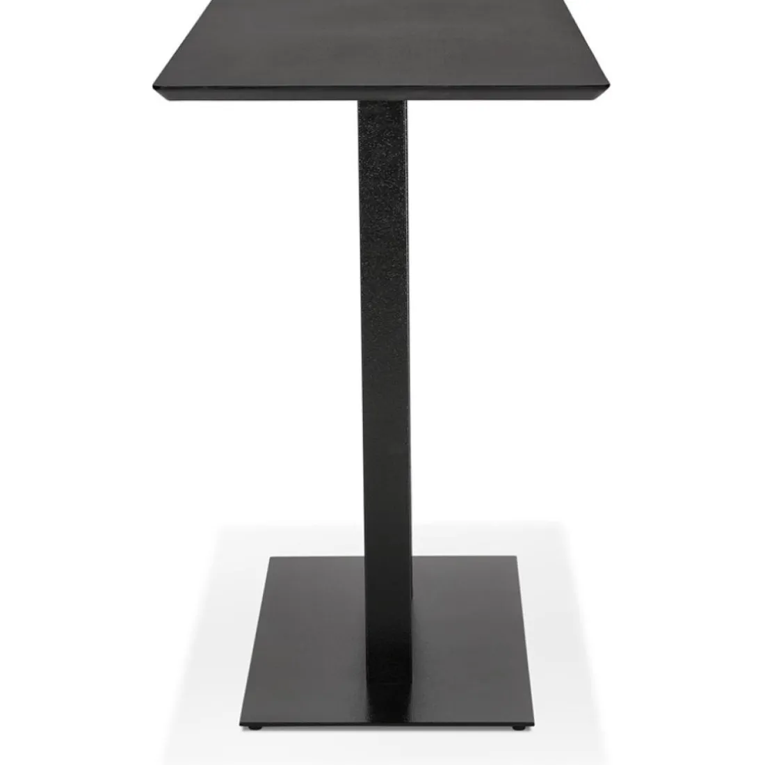 Table haute design 'ZUMBA BAR' noire avec pied en métal noir