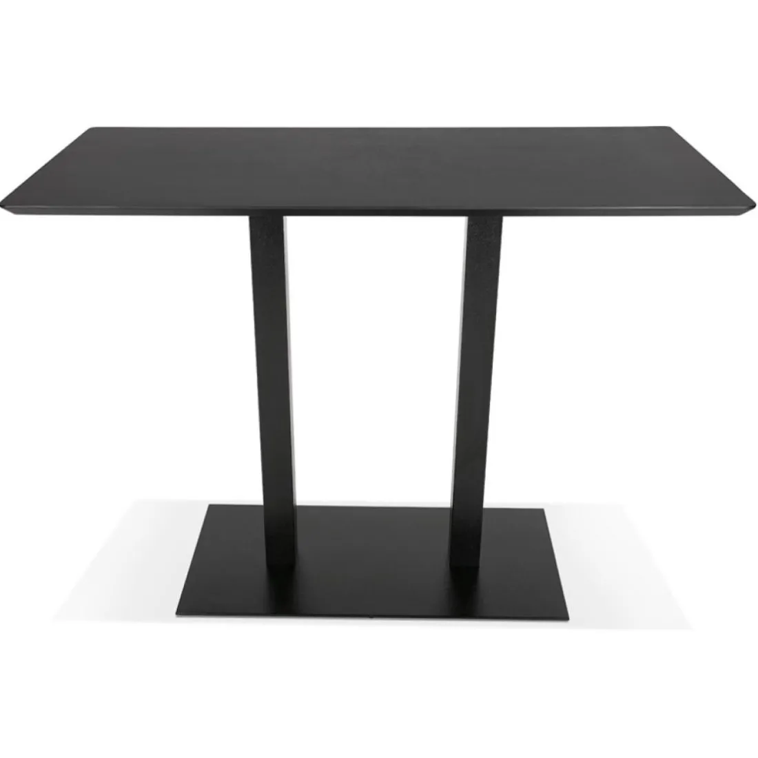 Table haute design 'ZUMBA BAR' noire avec pied en métal noir