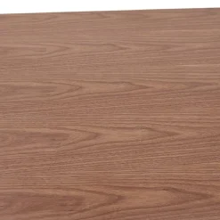 Table haute design 'ZUMBA BAR' en bois finition Noyer avec pied en métal noir