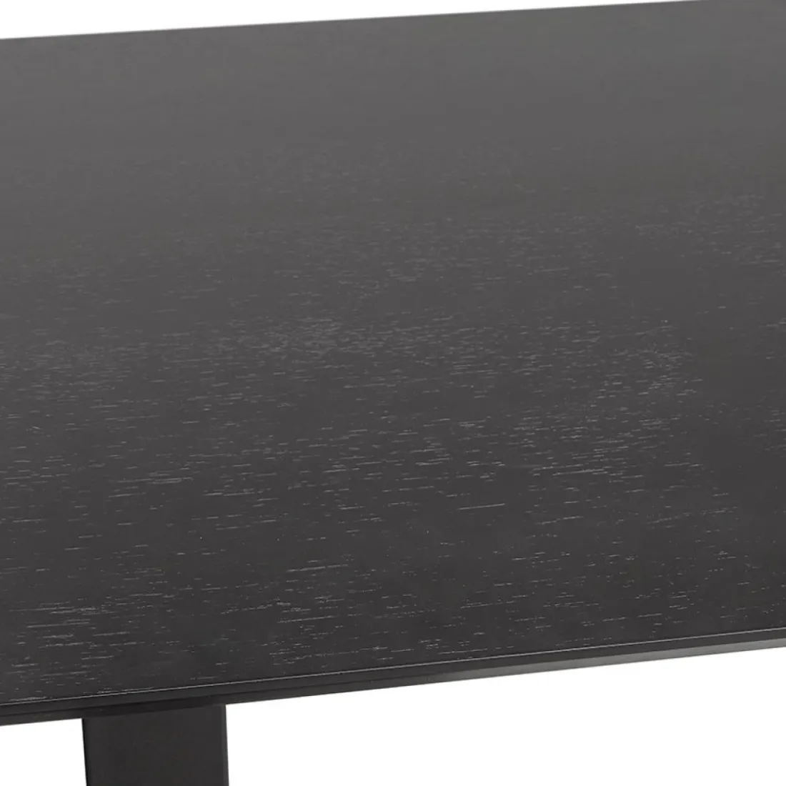 Table haute design 'ZUMBA BAR' noire avec pied en métal noir