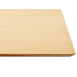 Table haute design 'ZUMBA BAR' en bois finition naturelle avec pied en métal noir