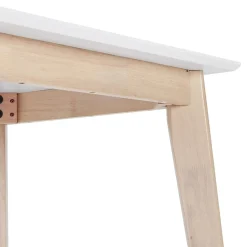 Table haute 'GALLINA' en bois blanc et finition naturelle