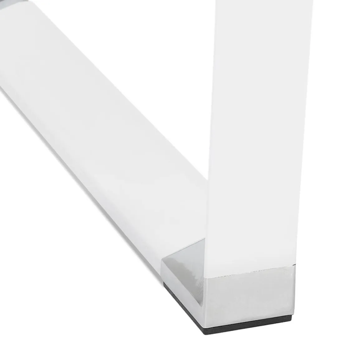 Table haute ou bureau haut 'XLINE HIGH TABLE' en verre blanc