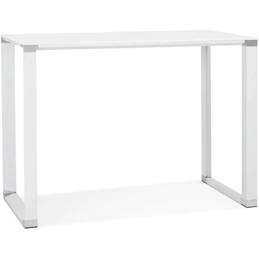 Table haute ou bureau haut 'XLINE HIGH TABLE' en verre blanc
