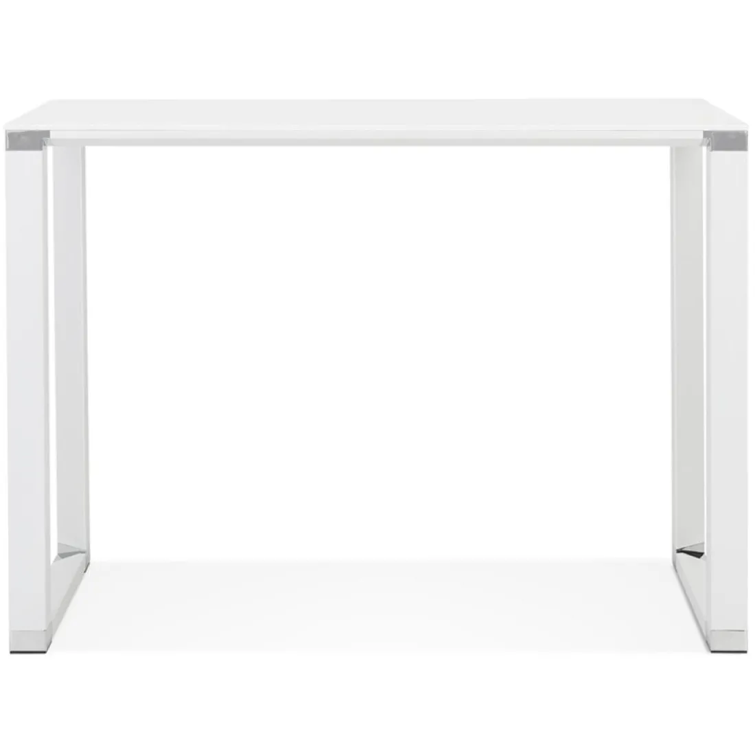 Table haute ou bureau haut 'XLINE HIGH TABLE' en verre blanc