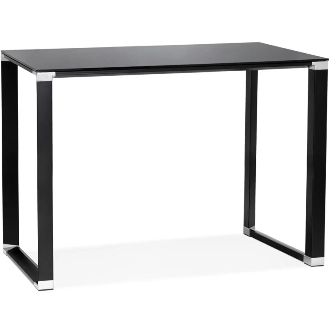 Table haute ou bureau haut 'XLINE HIGH TABLE' en verre noir