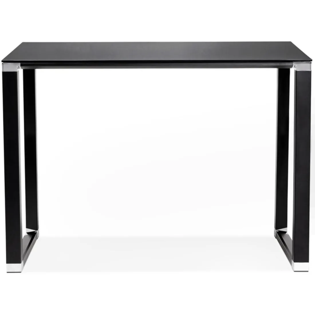 Table haute ou bureau haut 'XLINE HIGH TABLE' en verre noir