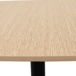 Table haute 'PATATI' en bois finition naturelle et métal noir