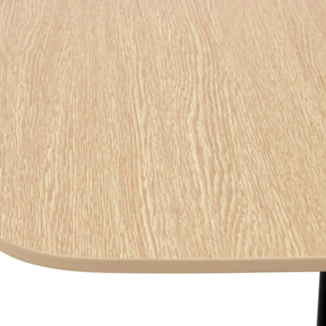 Table haute 'PATATI' en bois finition naturelle et métal noir