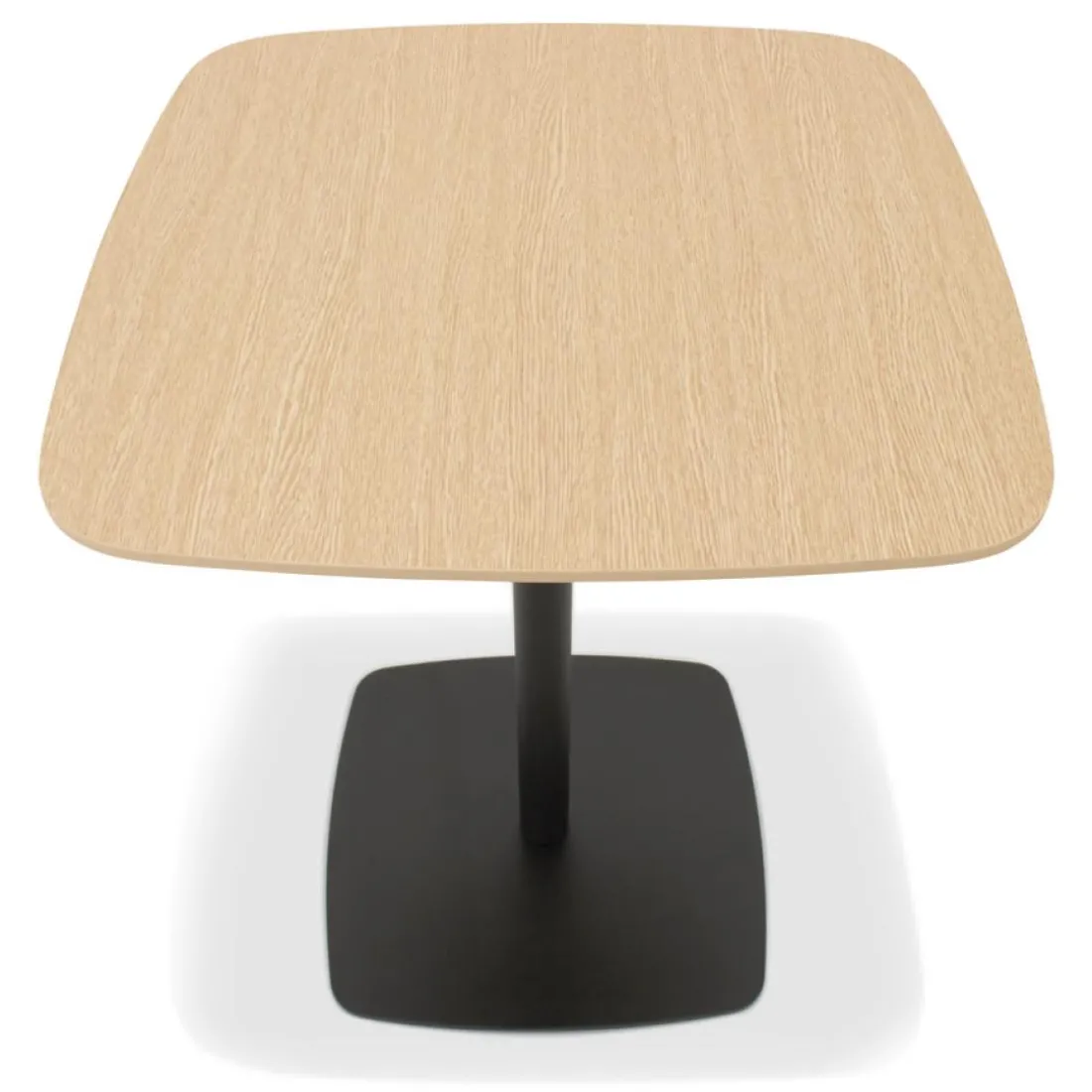 Table haute 'PATATI' en bois finition naturelle et métal noir