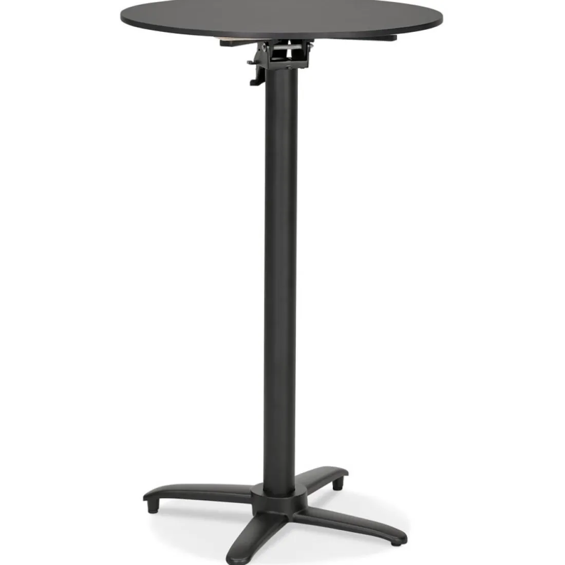 Table haute pliable 'PAXTON' ronde noire