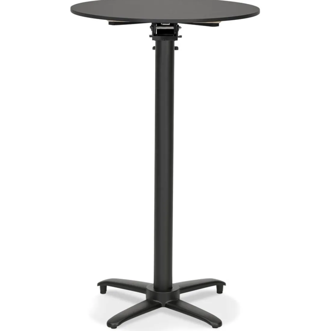 Table haute pliable 'PAXTON' ronde noire