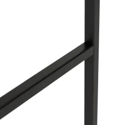 Table haute style industriel 'ORTOS' avec plateau blanc et structure noire idéale pour les professionnels