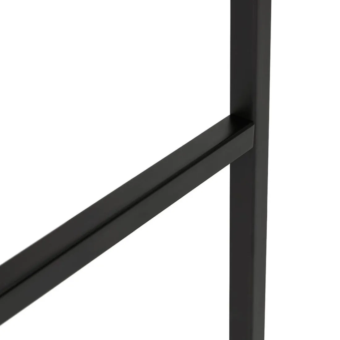 Table haute style industriel 'ORTOS' avec plateau blanc et structure noire idéale pour les professionnels