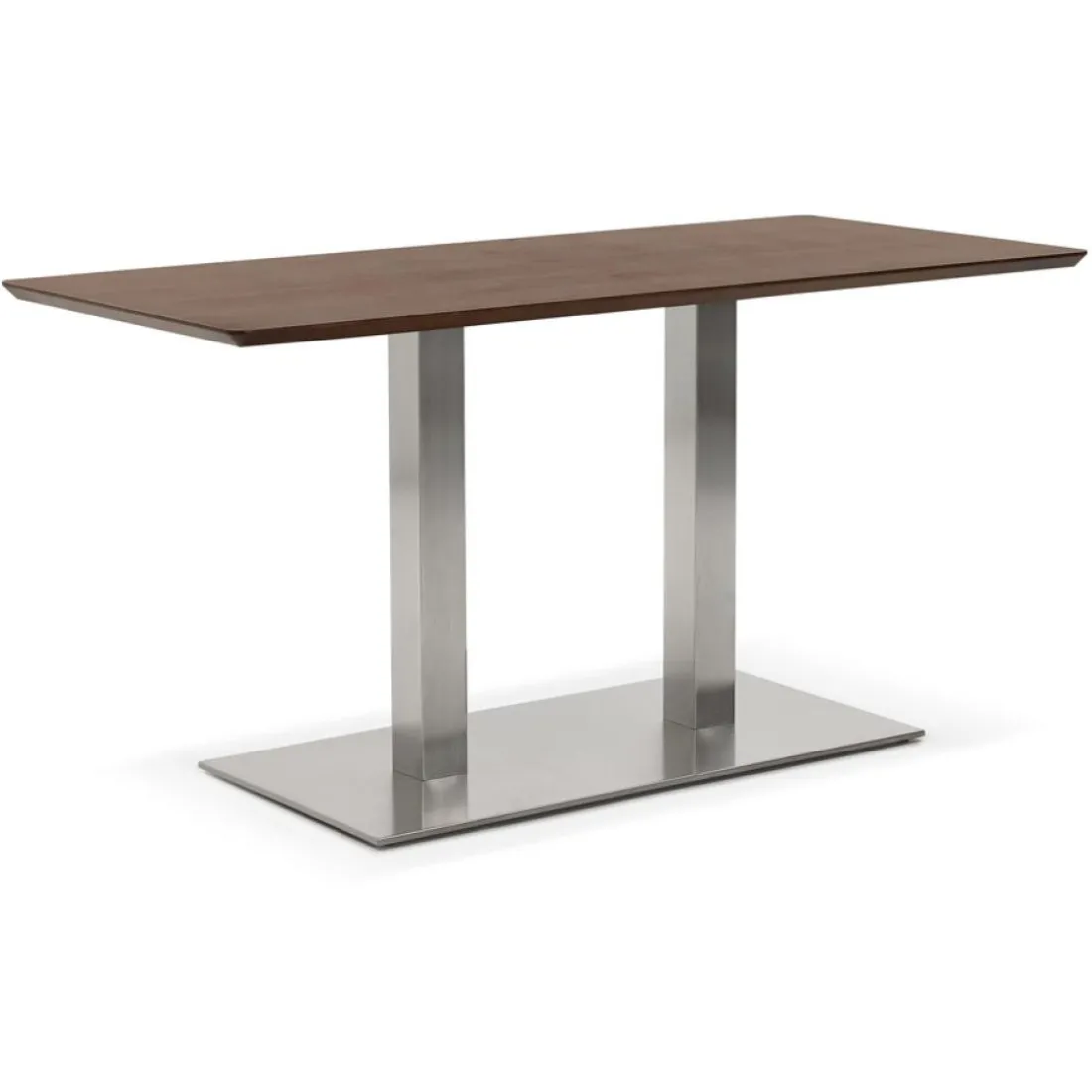 Table ou bureau design 'MAMBO' en bois finition Noyer