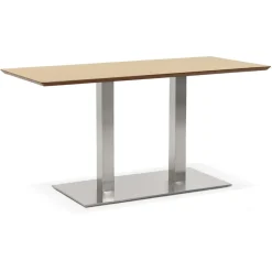 Table ou bureau design 'MAMBO' en bois finition naturelle