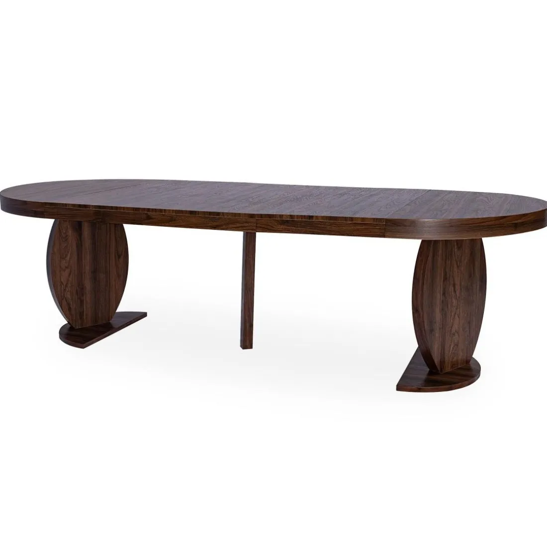Table ovale extensible Icarios avec pieds design Bois Noyer