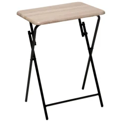Table pliante effet bois