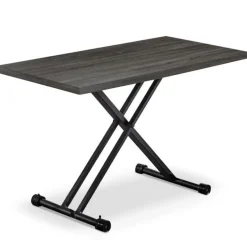 Table Rectangulaire Réglable en Hauteur Gris Foncé BARGNY