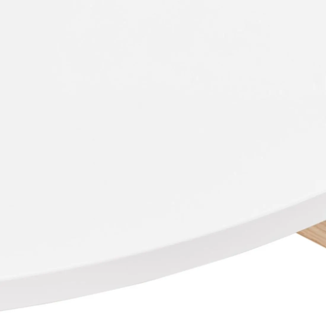 Table ronde design 'MARVEL' blanche et chêne massif