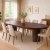 Table ronde extensible Suzie Bois noisette
