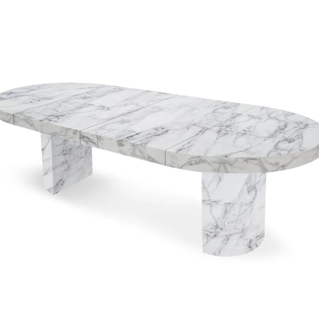 Table ronde extensible Suzie Effet Marbre