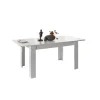 Table salle à manger extensible AMALFI laqué blanc brillant