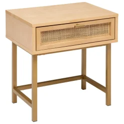 Tables de chevet en métal et bouleau