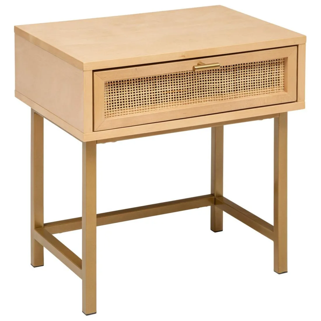 Tables de chevet en métal et bouleau
