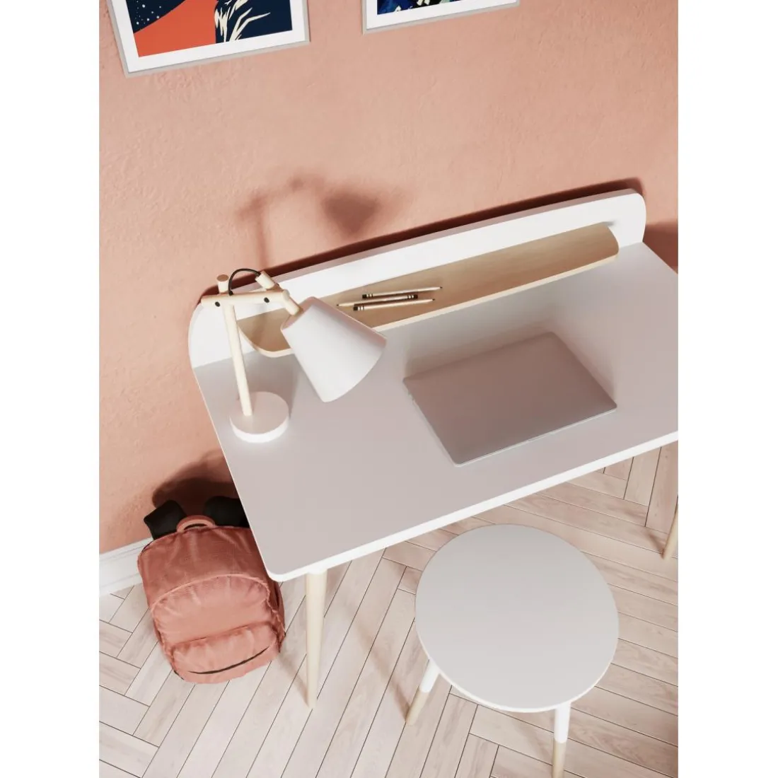 Tabouret blanc FIRMIANA