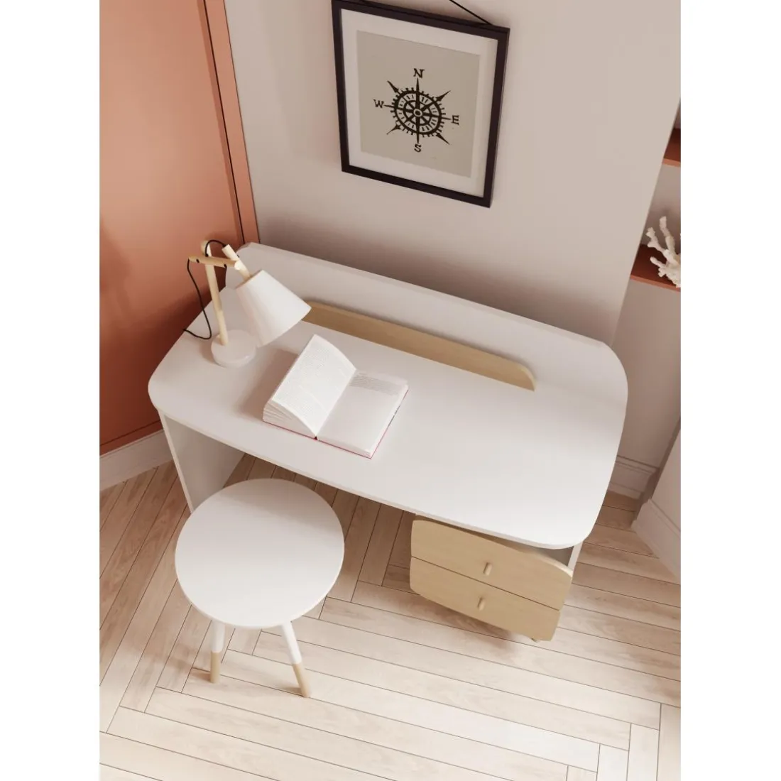 Tabouret blanc FIRMIANA