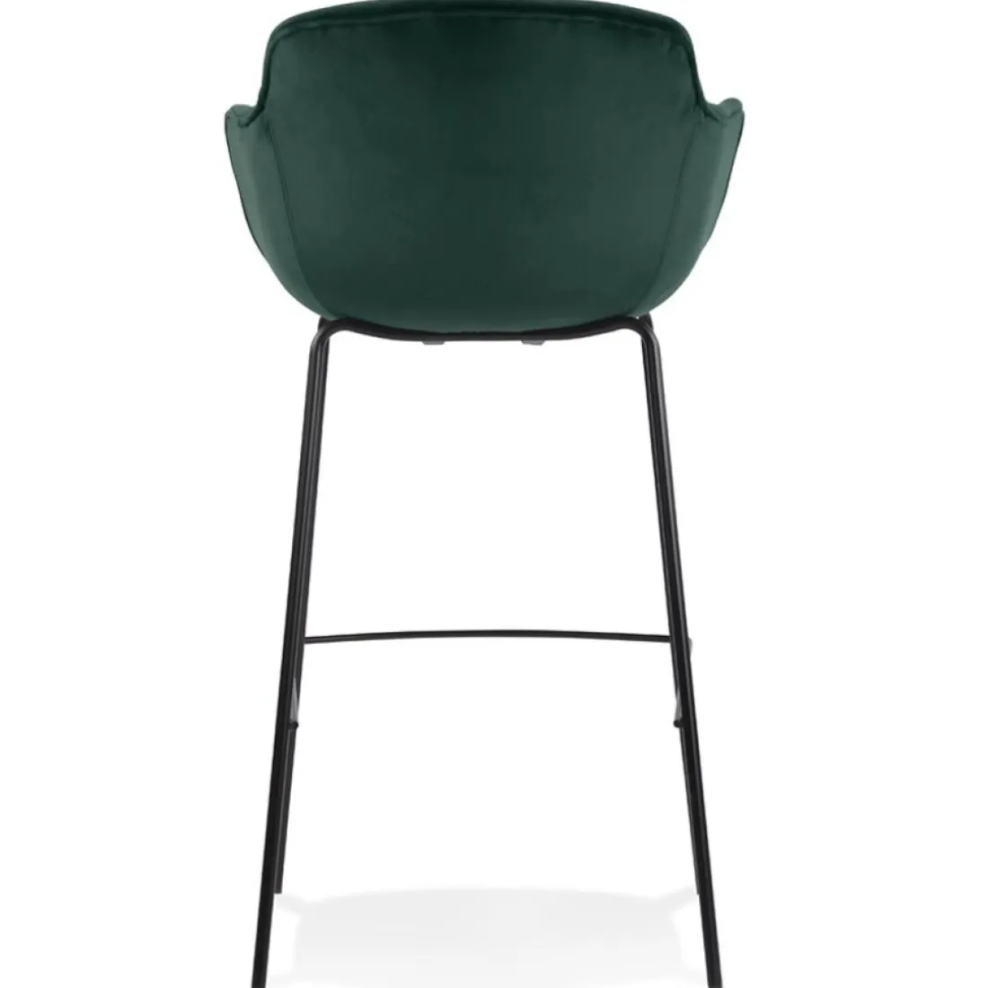 Tabouret de bar avec accoudoirs 'LARISSA' en velours vert