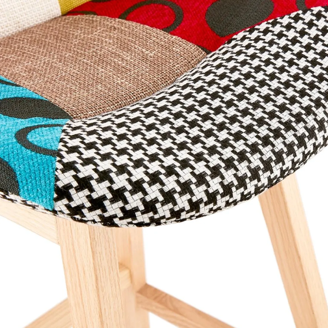 Tabouret de bar 'CUPIDON' style patchwork