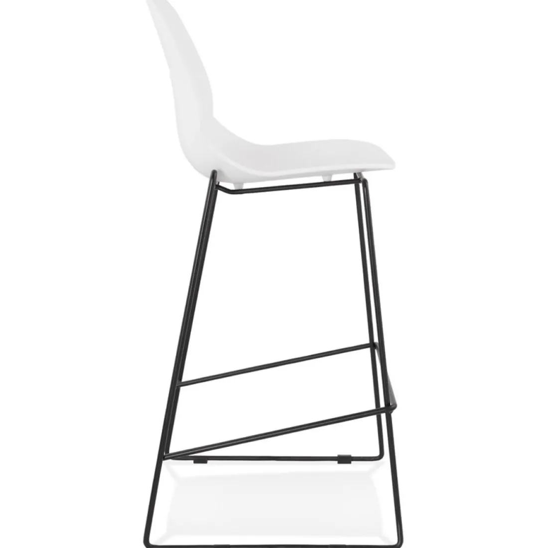 Tabouret de bar design 'BERLIN' blanc empilable style industriel
