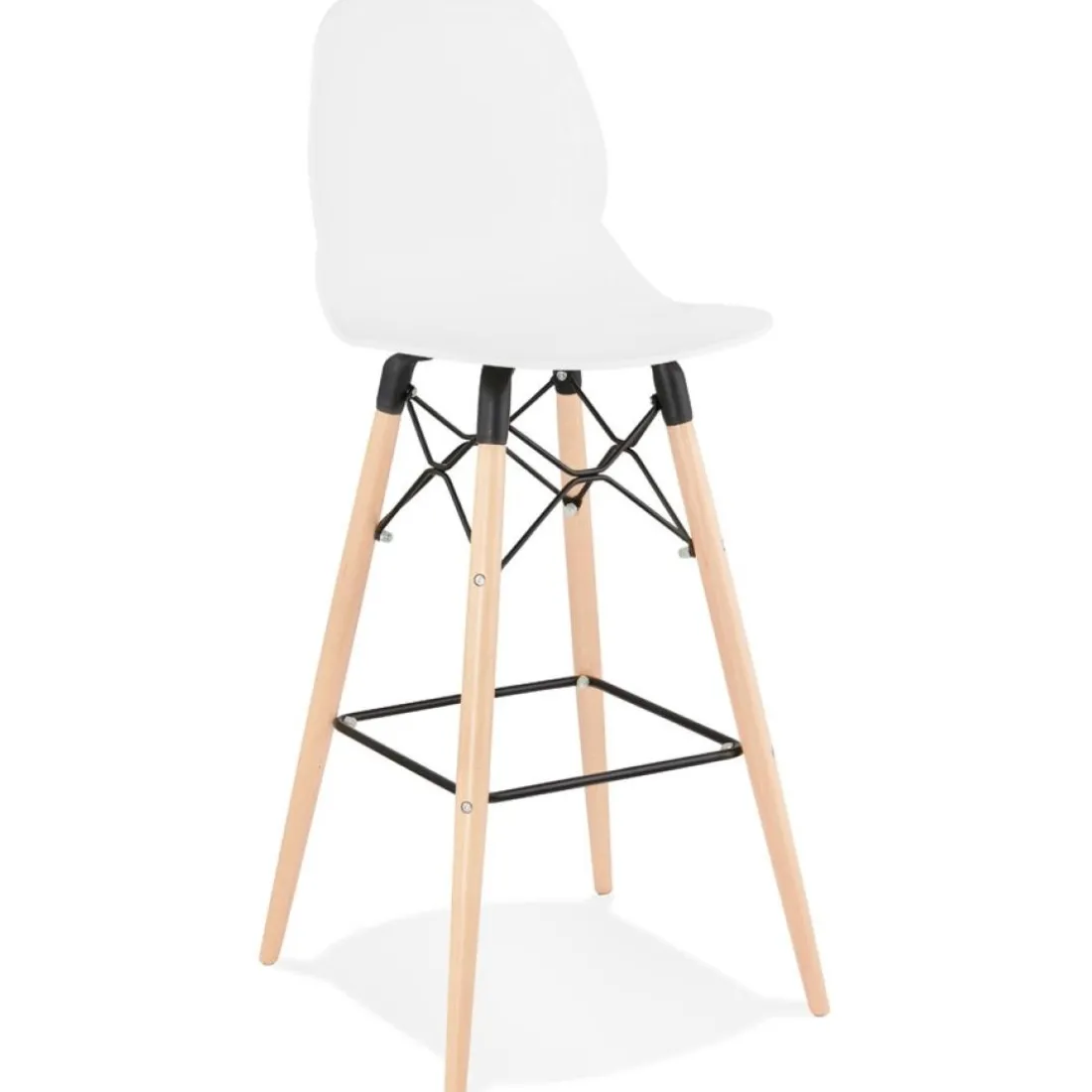 Tabouret de bar design 'COSMIK' blanc style scandinave