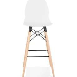 Tabouret de bar design 'COSMIK' blanc style scandinave