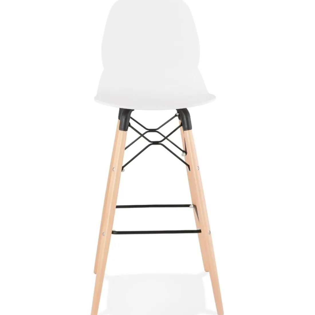 Tabouret de bar design 'COSMIK' blanc style scandinave